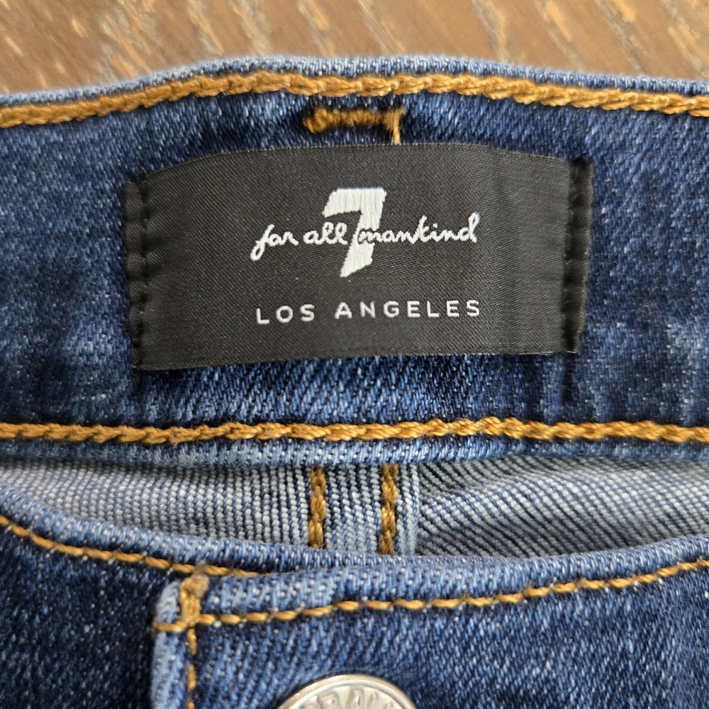7 For All Mankind Button Fly Skinny Jeans | Premium Denim, Size ~28 - Picture 2 of 11